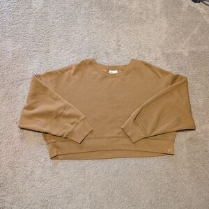 tentree Women's Brown Crewneck Crop Sweatshirt